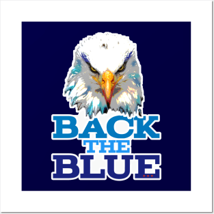 Back the blue eagle Posters and Art